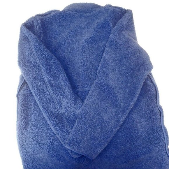 Nike Yoga Sherpa Training Half Snap Button Sweatshirt Mens Size L Fleece Purple - Picture 4 of 5